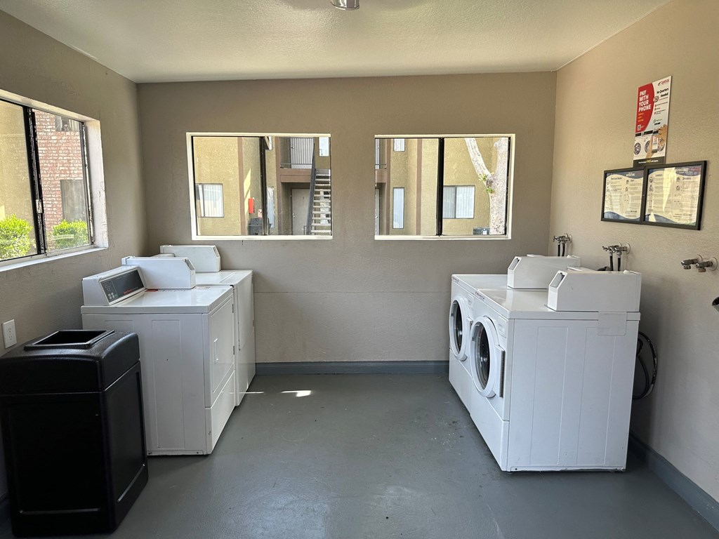 One of our convenient laundry rooms at Riverdale Apartment Homes in Hemet, California.