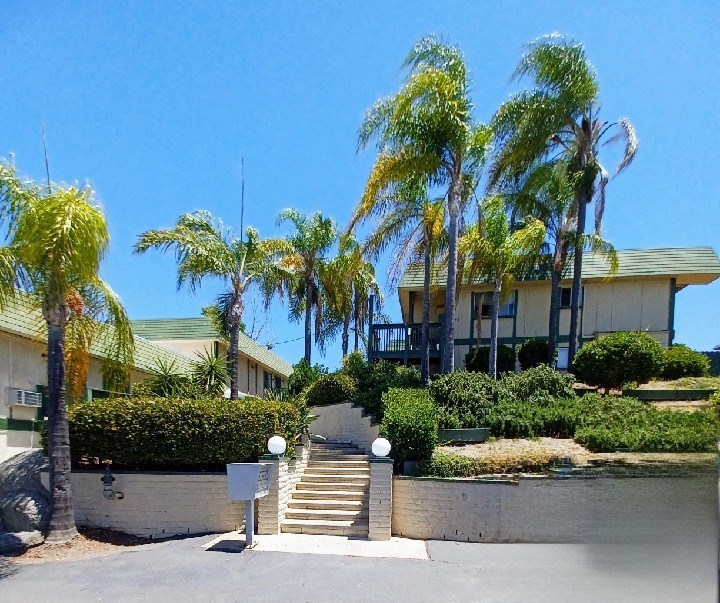 Front enterance steps at Tulip Street Apartments in Escondido, California.