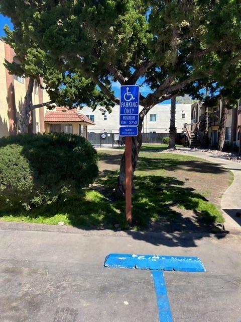 Mission Bell handicapped parking.