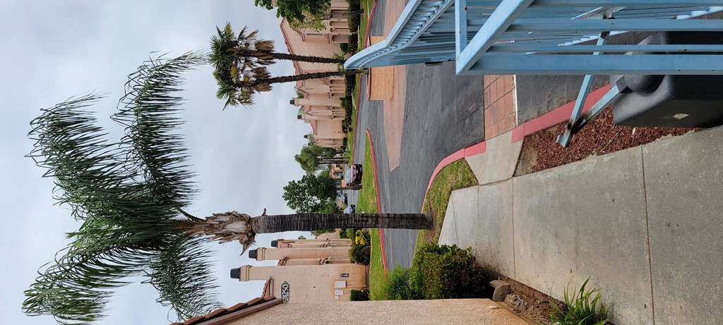 Looking into Palos Verdes Village at front gate.