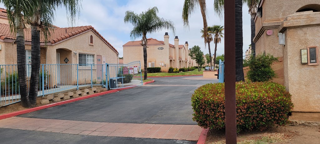 Front gate of Palos Verdes Village Townhomes.