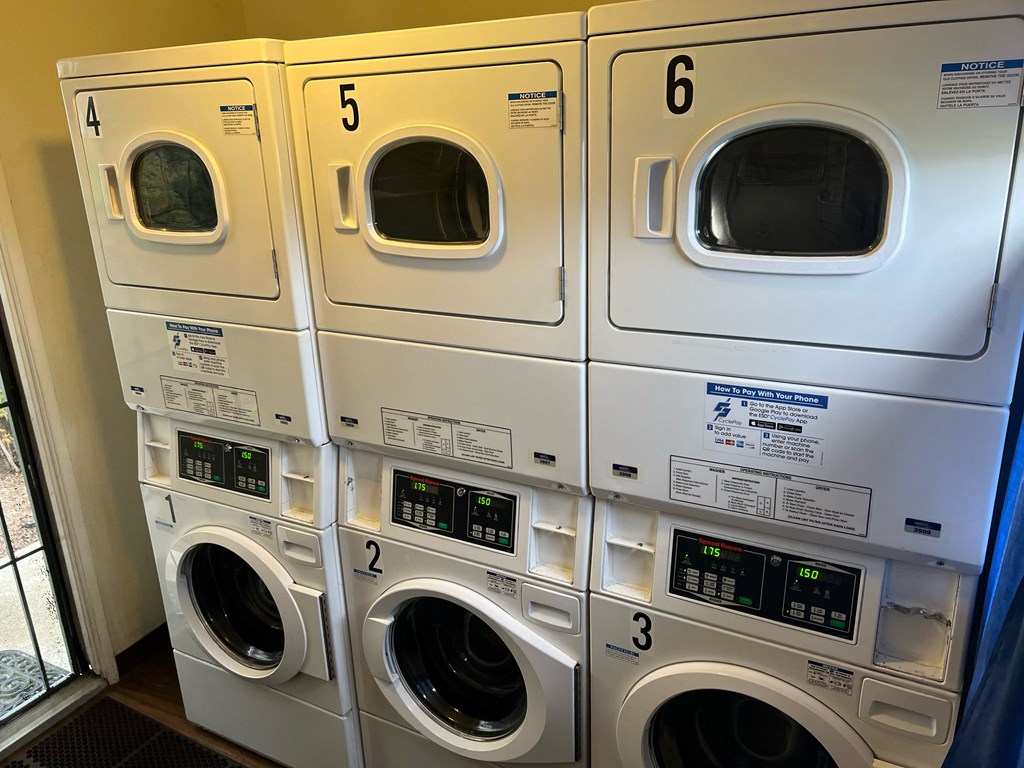 On-site laundry facilities at IKARIA Apartments in Santee, California.