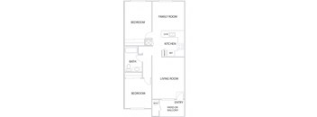 a floor plan of a bedroom apartment