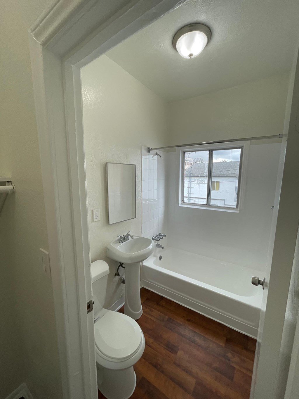 Bathroom at Sanborn/Hoover Apartments in Los Angeles, CA.
