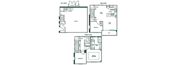 the floor plan for the home shows the bedrooms, bathrooms and living room