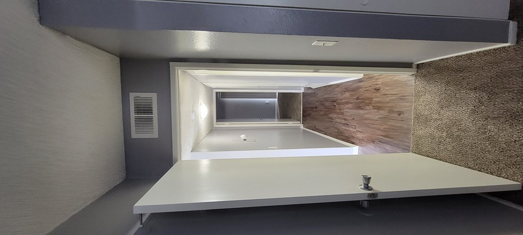 Bedroom hallway at Grand Oaks Apartments in Lake Elsinore, California.