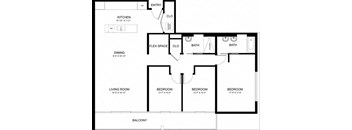 3 Bed 2 Bath B