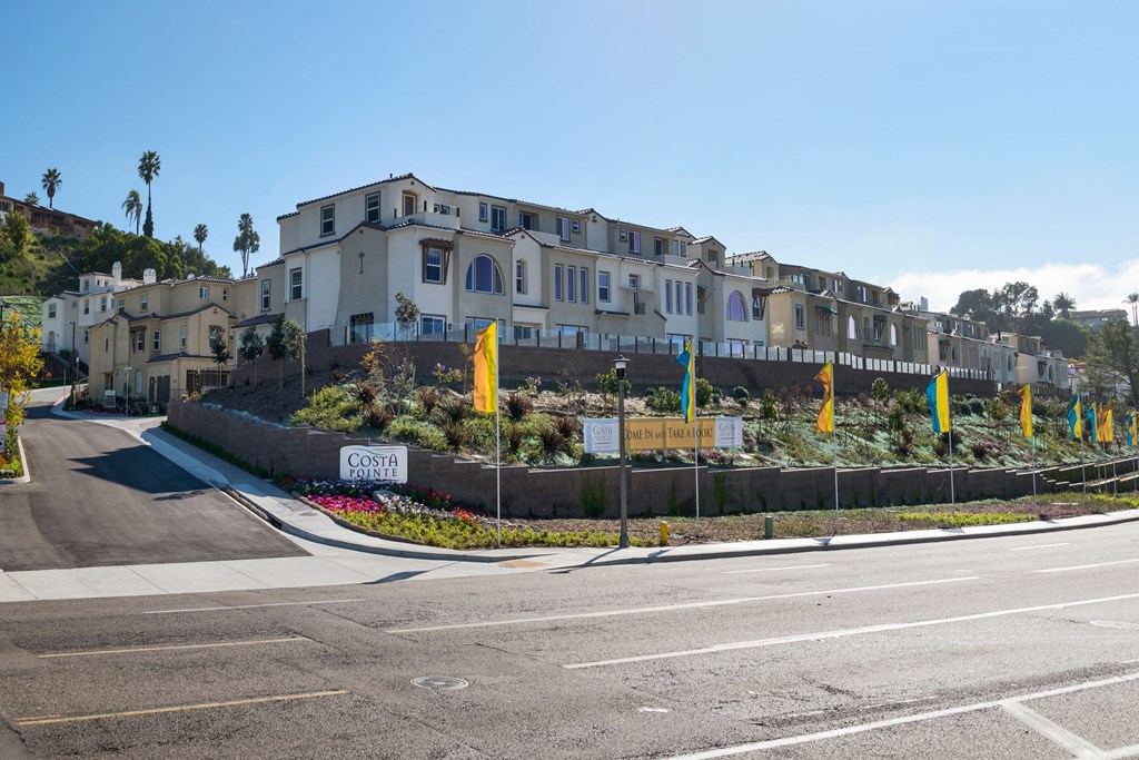 Enterance to Costa Pointe Luxury Townhomes in the La Costa area of Carlsbad, California.