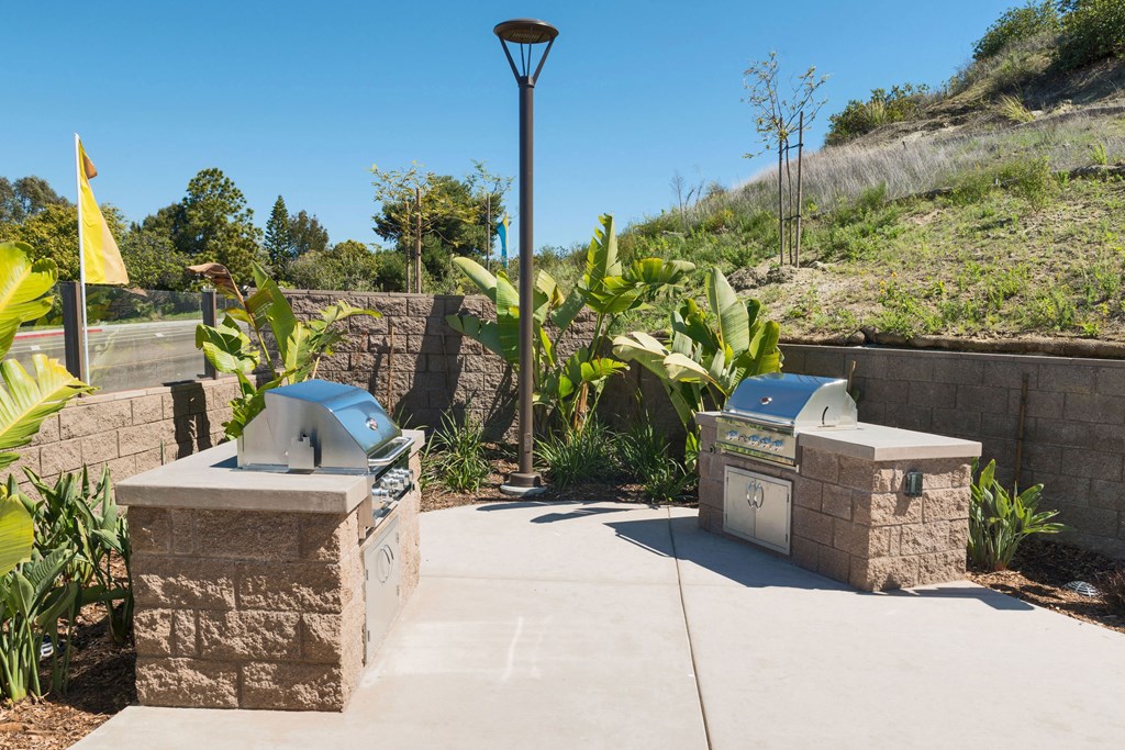Gas barbeques at Costa Pointe in the La Costa area of Carlsbad, California.