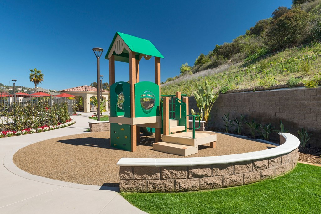 Playground at Costa Pointe Luxury Townhomes in the La Costa area of Carlsbad, California.