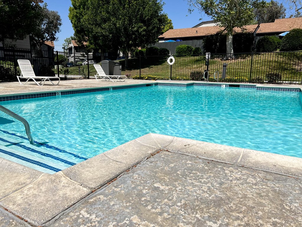 Sparkling swimming pool at Dove Ridge.