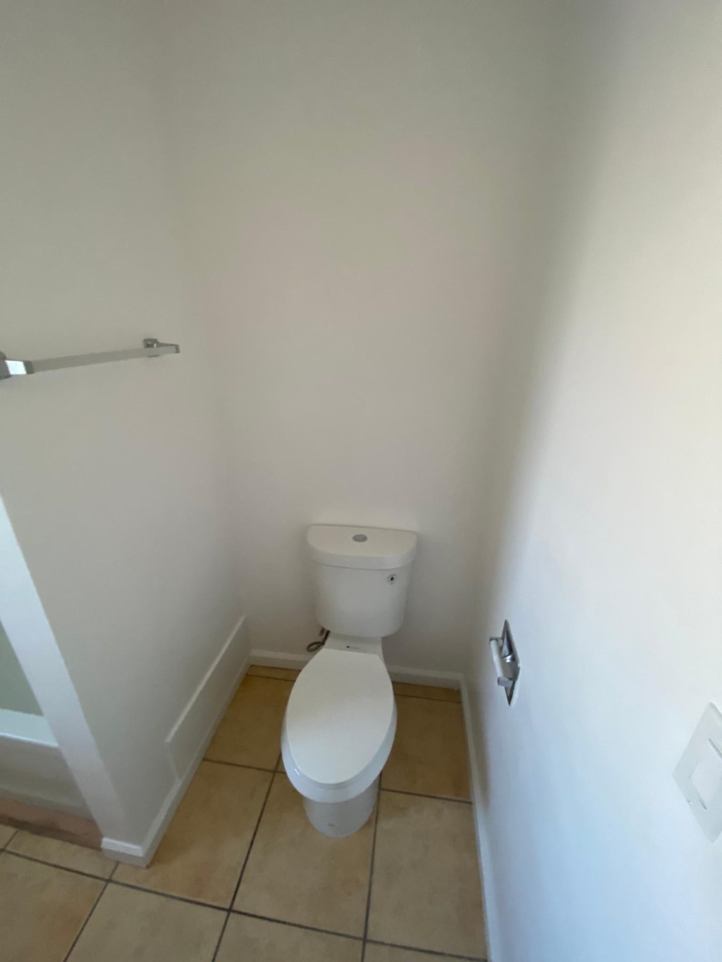 Toilet in bathroom at Edison Apartments in Burbank, California.