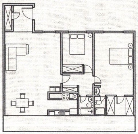 a drawing of a floor plan of a house