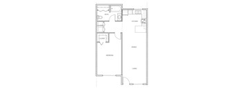 a floor plan of a bedroom apartment