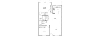 a floor plan of a bedroom apartment