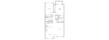 a floor plan of a bedroom apartment