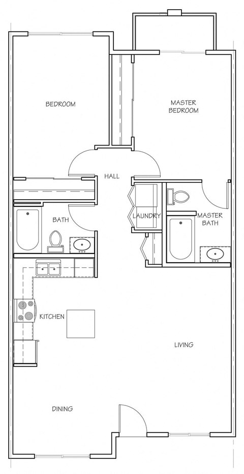 a floor plan of a bedroom apartment