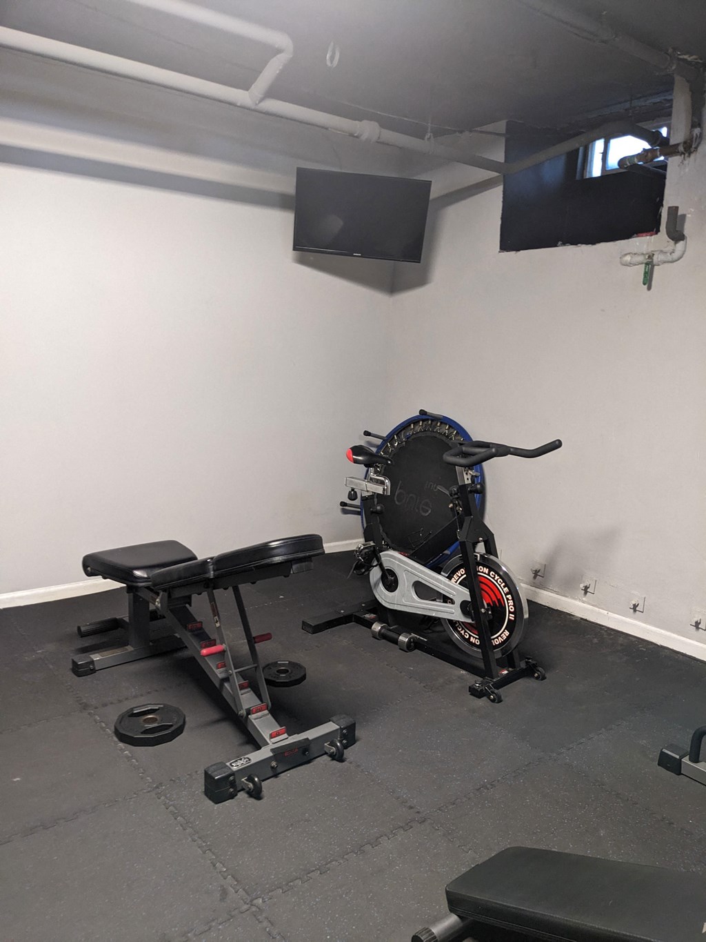 Exercise area at the Molino Del Mar Apartments in Pasadena, California.