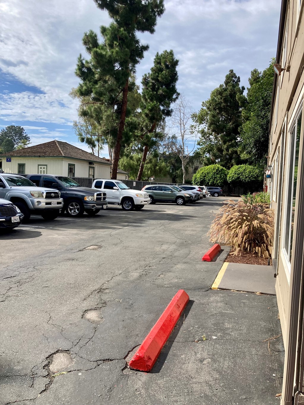 Parking lot at Solana Park Apartments in Solana Beach, Californial
