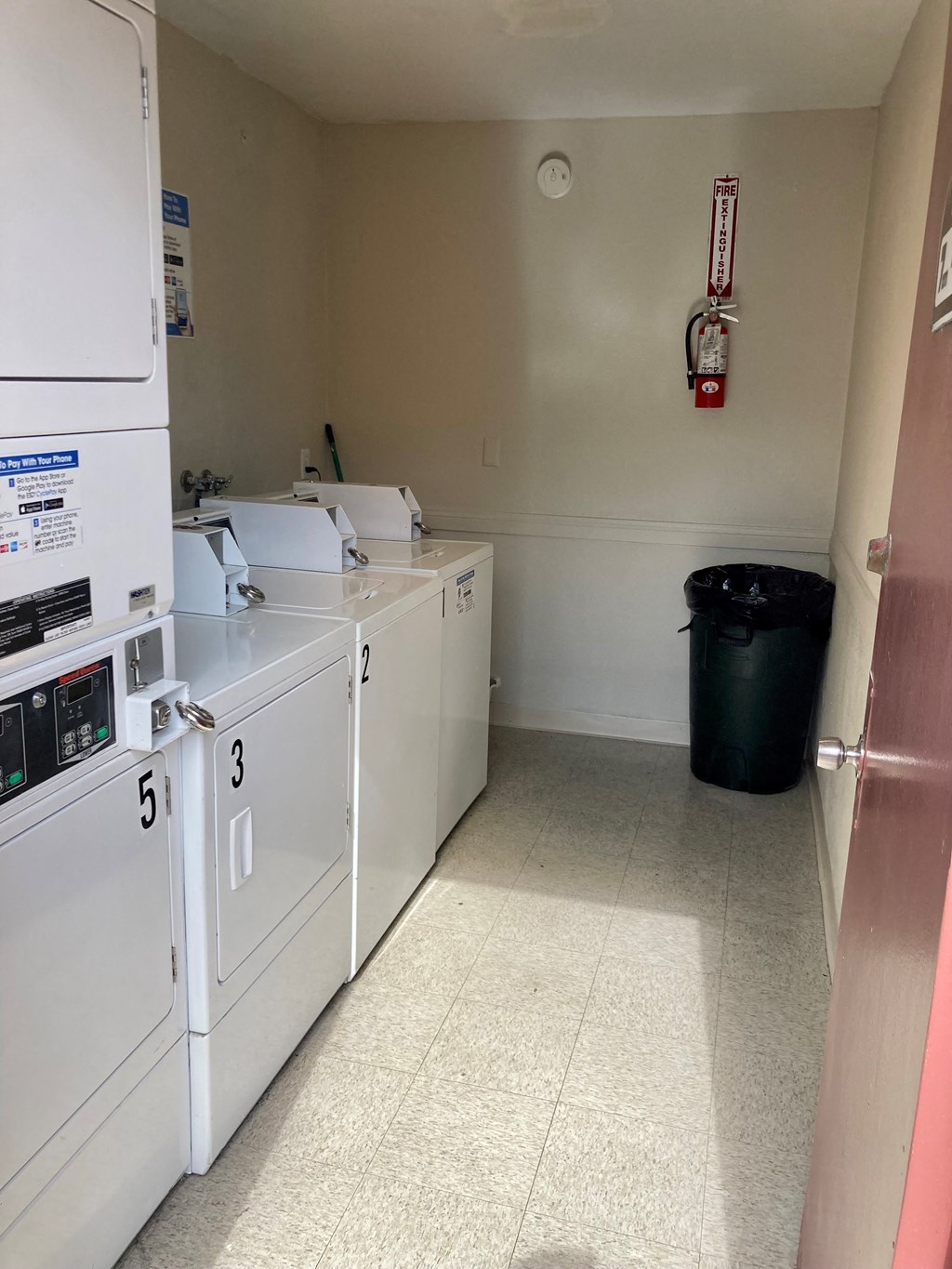Solana Park Apartments laundry room in Solana Beach, California.
