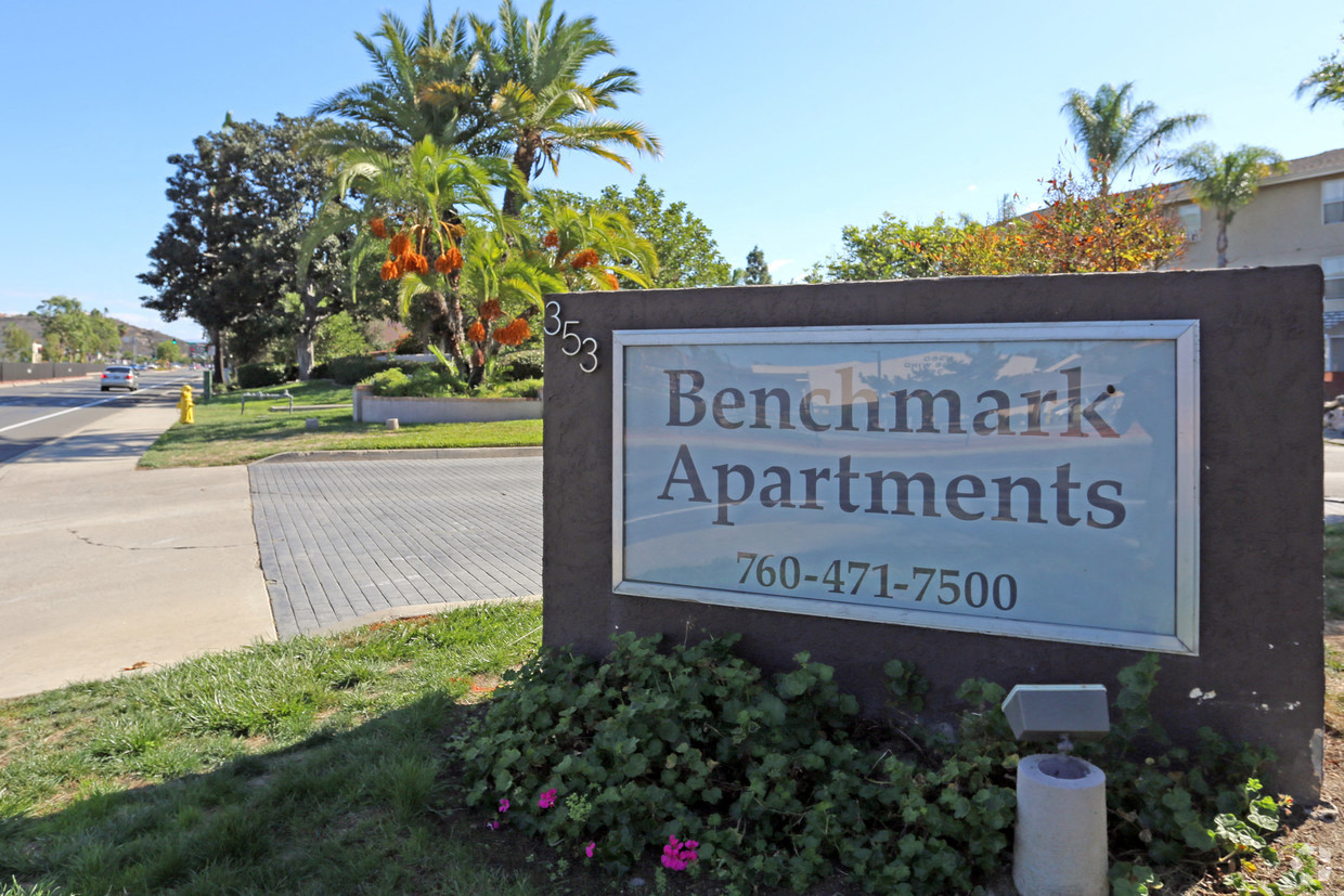 Street-curb view of property signage