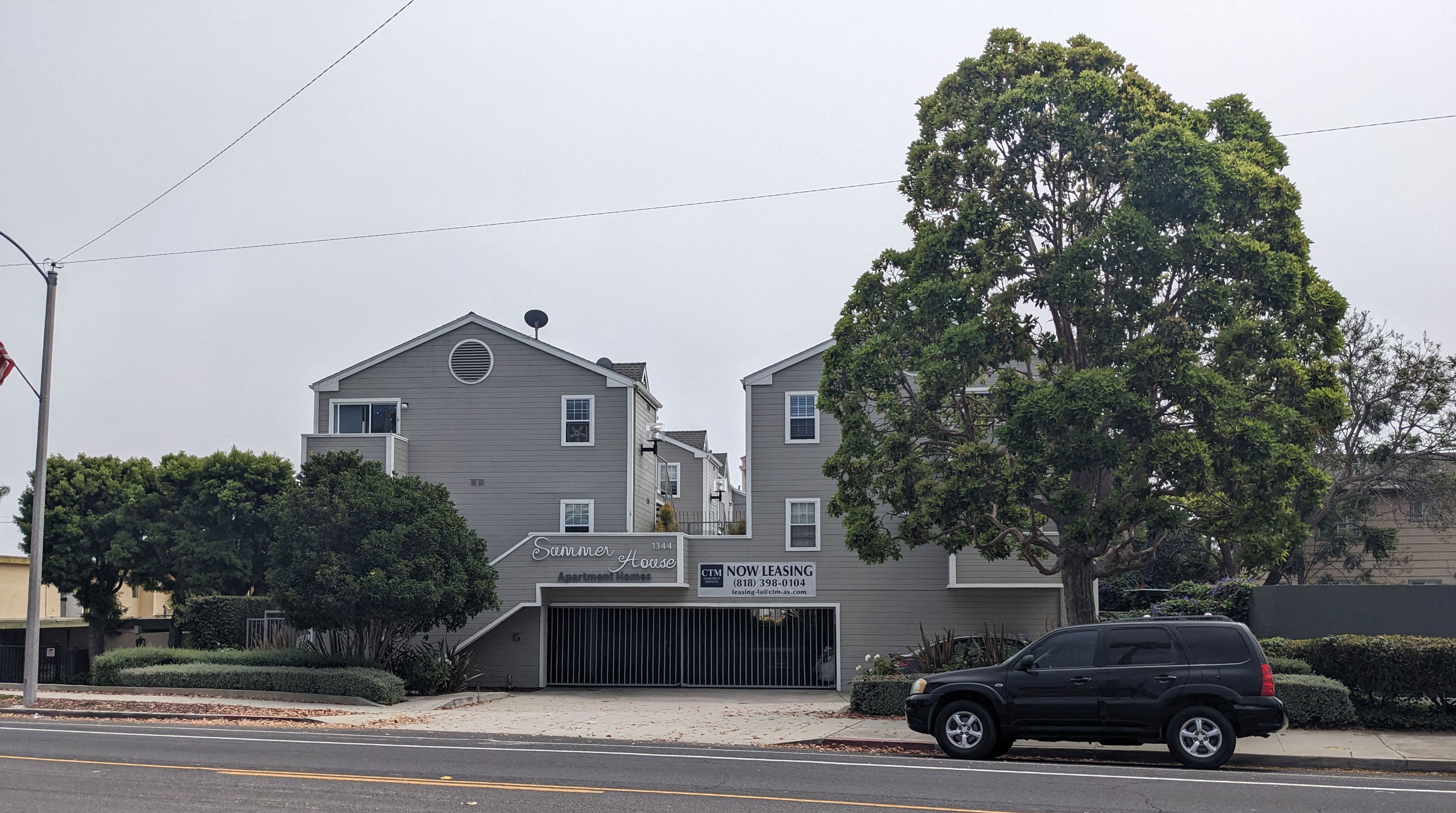 Gated parking enterance at Summer House Apartments in Ventura, California.
