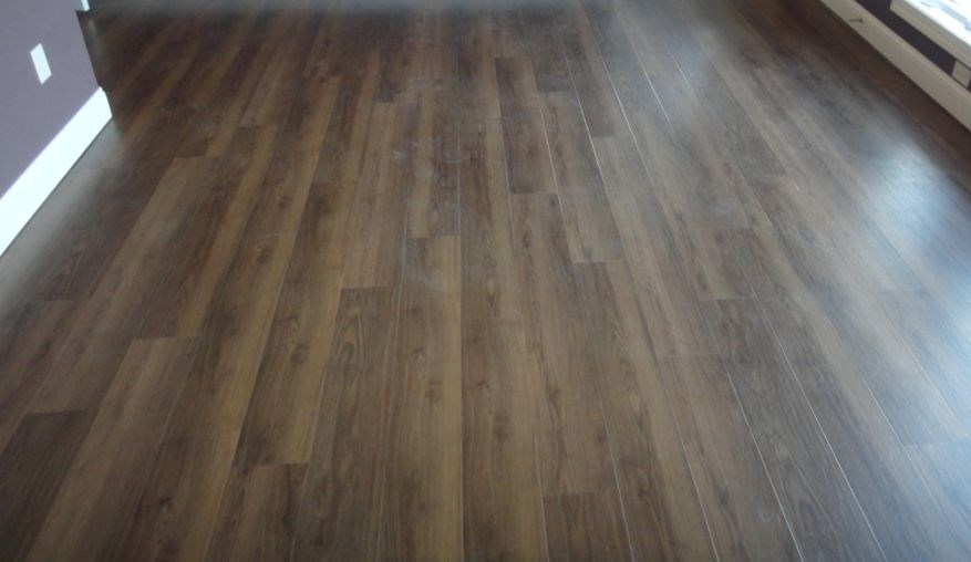 Beautiful hardwood flooring at Serenata Townhomes in San Diego, California.