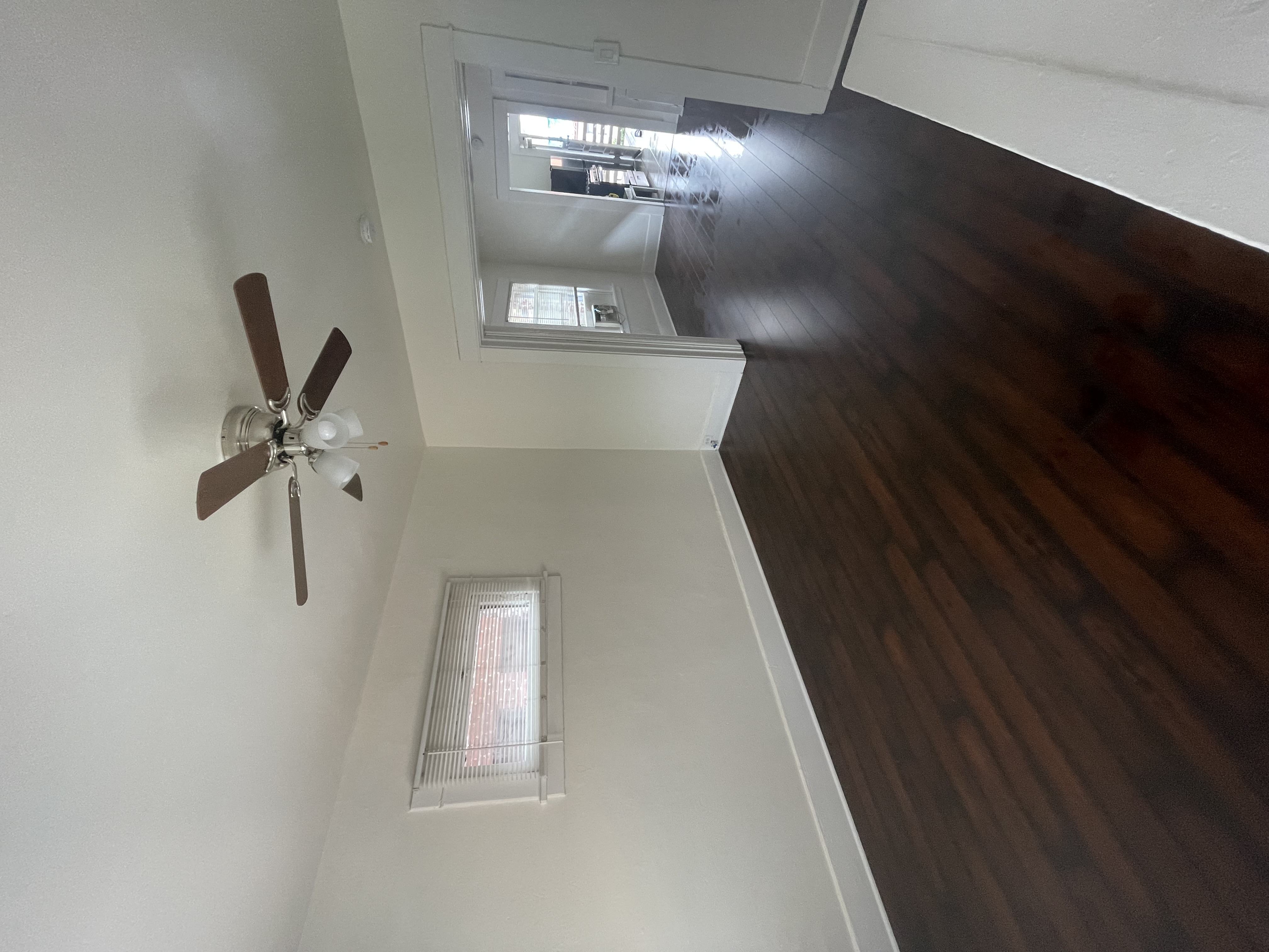 the view of the living room from the loft