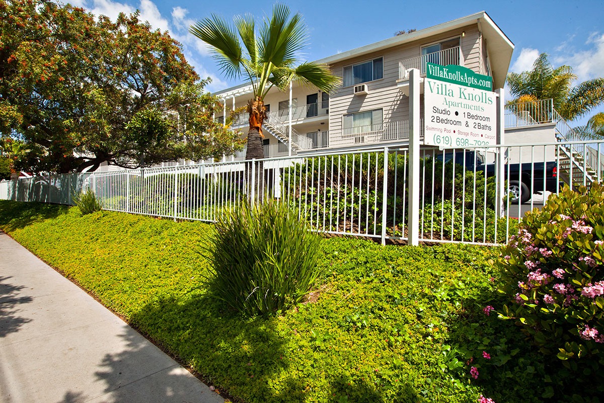 Gated community at Villa Knolls in La Mesa, California.