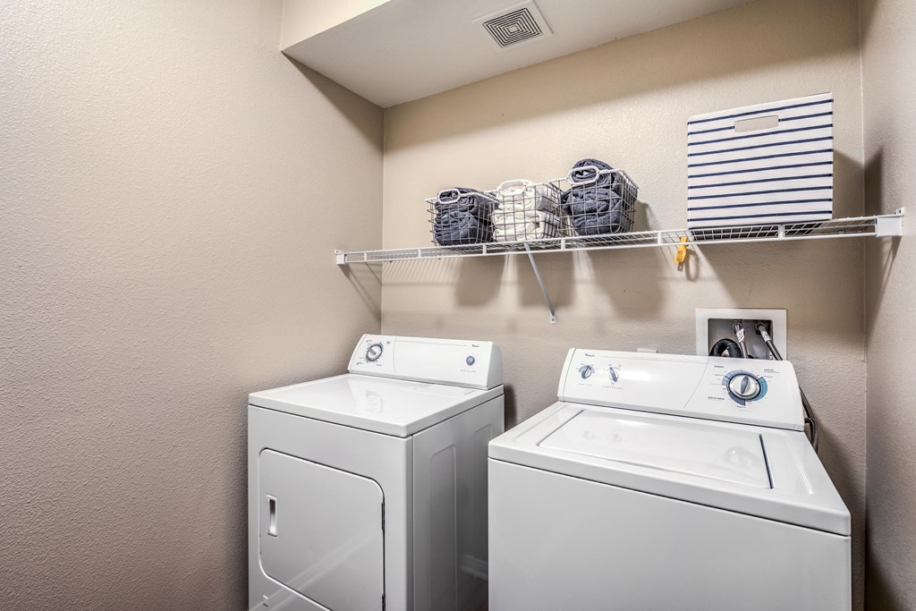our apartments have a laundry room with a washer and dryer