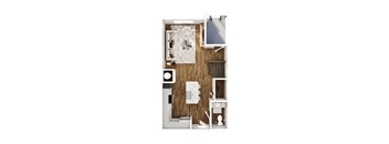 A modern bathroom with a wooden wall and a white toilet.
