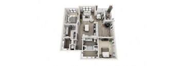 2 bed 2 bath floorplan
