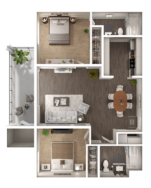 a floor plan of a 1 bedroom apartment