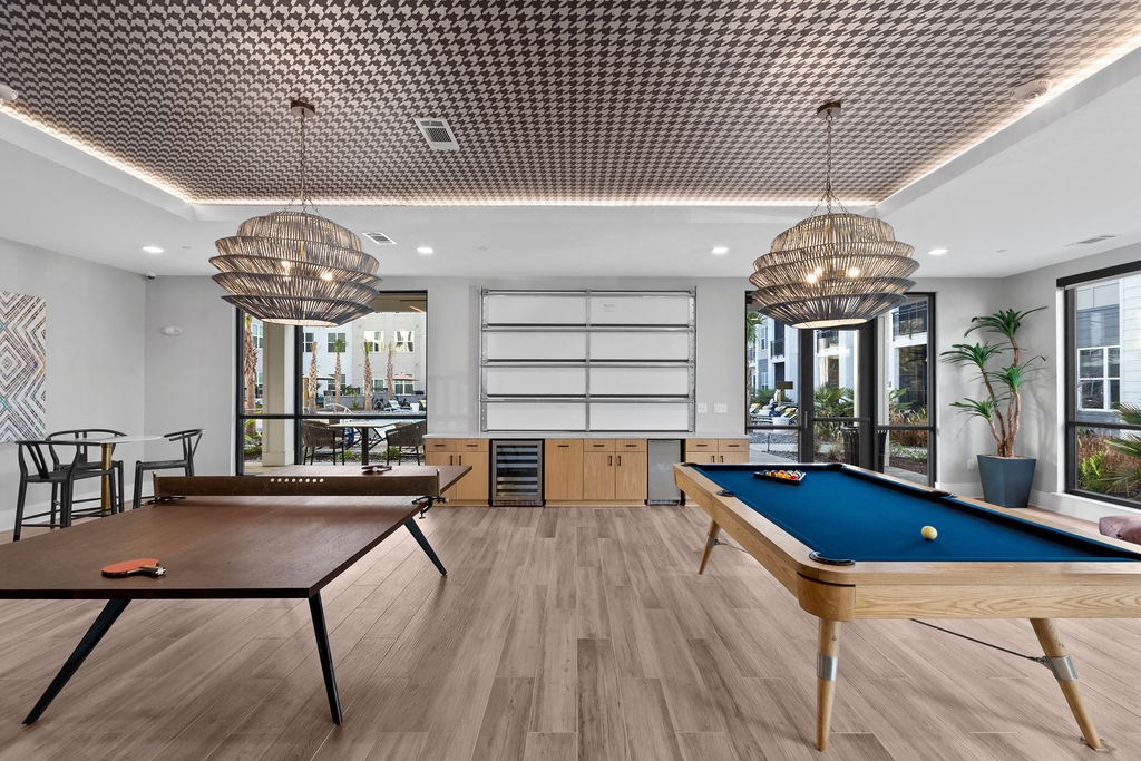 Pool Table and Ping Pong Table in Game Room