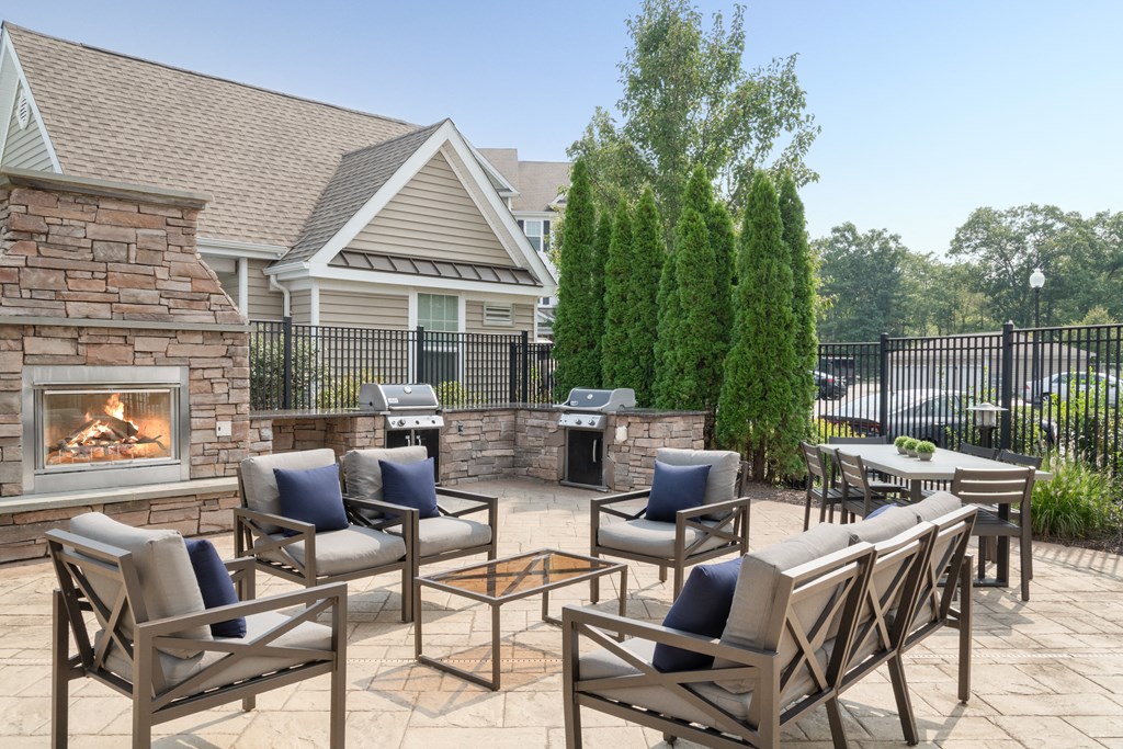 the reserve at bucklin hill patio with fireplace