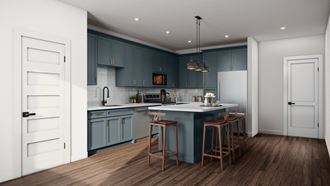 B2 blue kitchen scheme