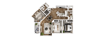 A detailed floor plan of a house showing all rooms and their layouts.