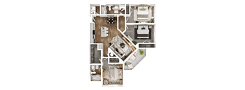 A detailed floor plan of a house showing all rooms and their layouts.