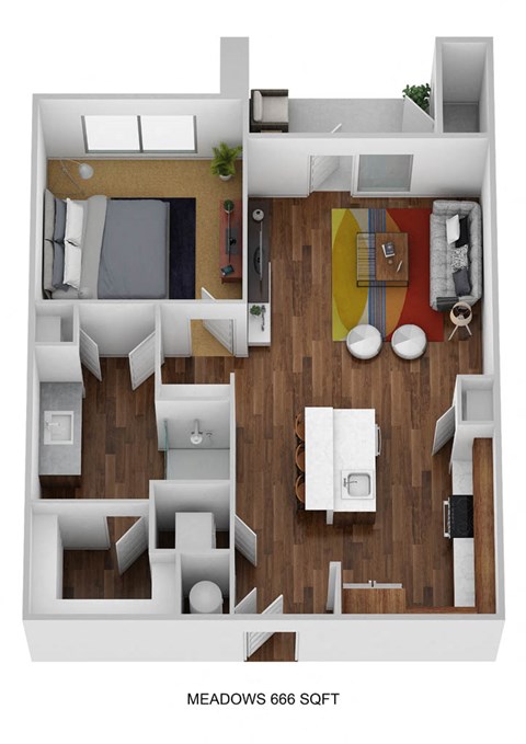 1 Bedroom A1B-M