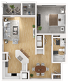 Alleia Luxury Apartments A2 Floor Plan