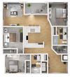 Alleia Luxury Apartments C1 Floor Plan