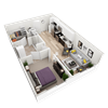 Amethyst 1 bedroom 1 bath