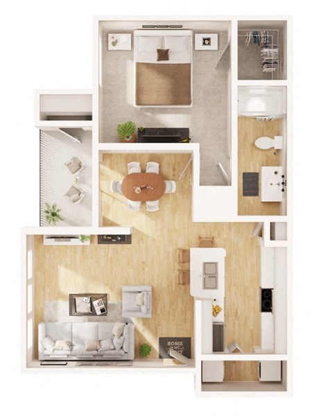 a floor plan of a home with a living room and dining room