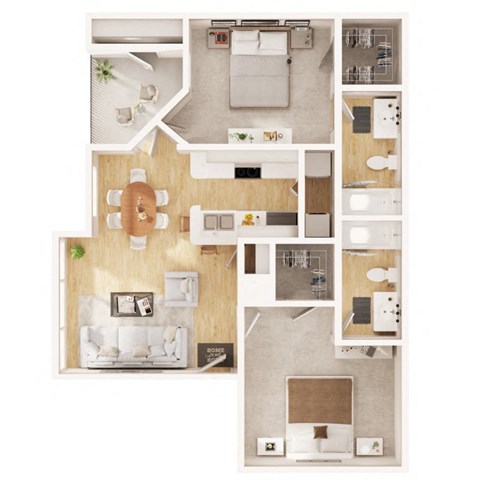 a floor plan of a house with a living room and a dining room