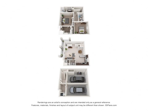 A series of four images showing different floor plans of a house.