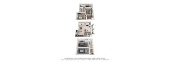 Three different floor plans of a house are shown.