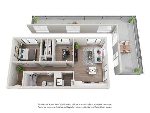 bedroom floor plan an in 3d