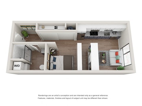 S1-Ori 457 sqft studio 1 bath