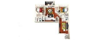 a floor plan of a house with a bedroom and a living room