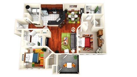 a floor plan of a house with a bedroom and a living room